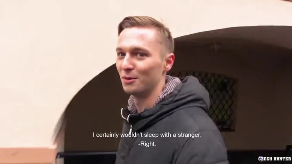 CH 404, Camera guy pays a young guy in black jacket with burgundy T, to suck and be f
