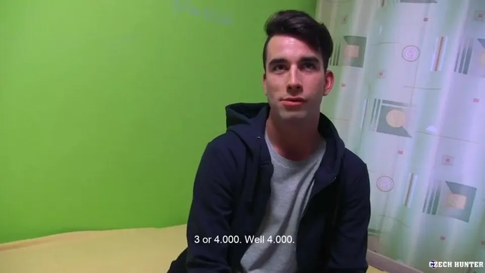 CH 410, Camera guy pays a young guy in green parka and blue hoodie, to suck and be fu