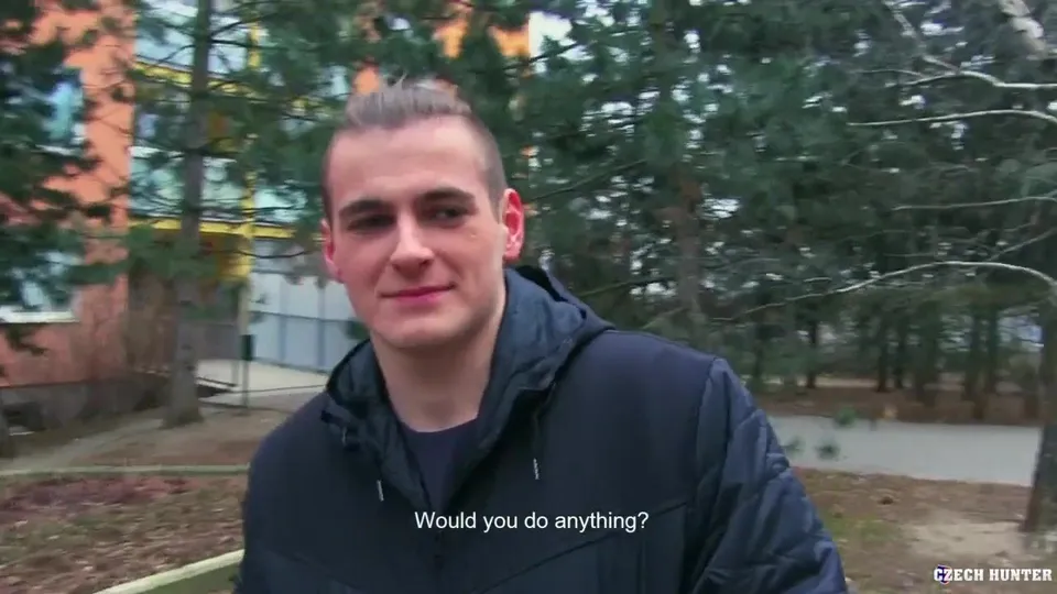 CH 411, Camera guy pays a young guy in black hoodie and a top knot to suck and be fuc