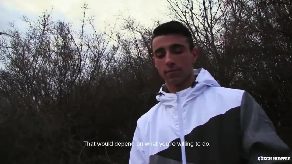CH 412, Camera guy pays a young guy in white black and grey hoodie to suck and be fuc