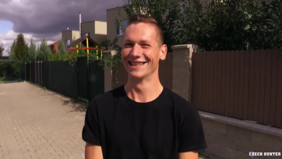 CH 477, Camera guy pays a young guy in a black T to suck and be fucked