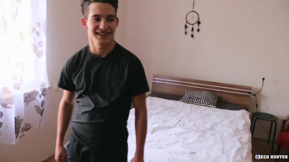 CH 491, Camera guy pays a young guy in a grey hoodie under a black jacket to suck and