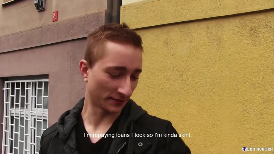 Leather Jacket Twink Sucks and Fucks