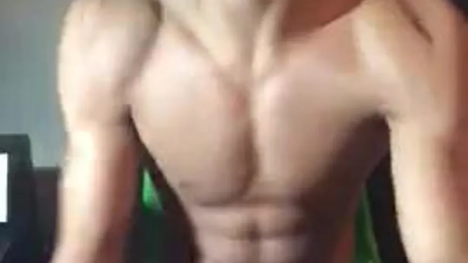 Chilling and jerking off in his room