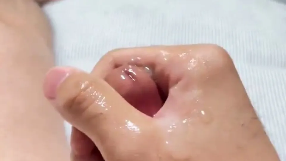 Chinese 18 yo teen's dick explodes cum 2