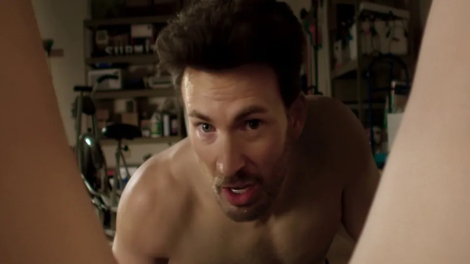 Chris Evans Shirtless, Straight Scene in Honey Don't!