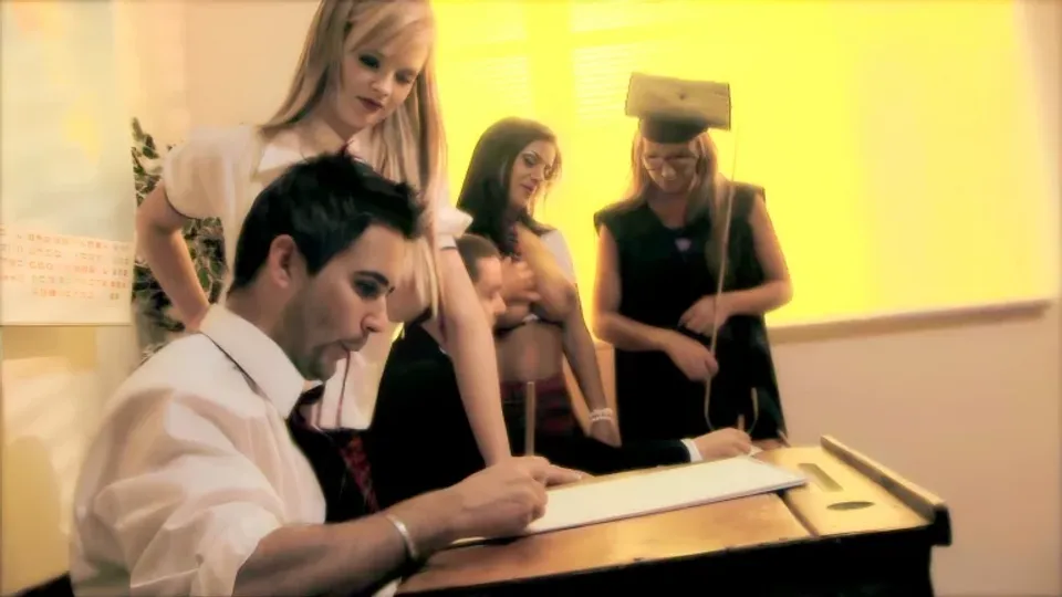 Cory Everson & Francesca Felucci's Classroom Orgy