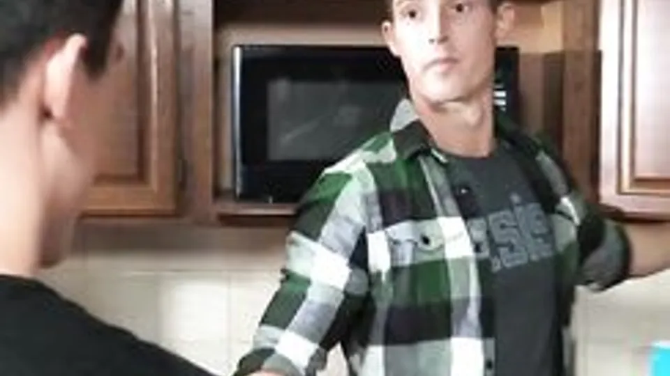 College Guys Sex In The Kitchen