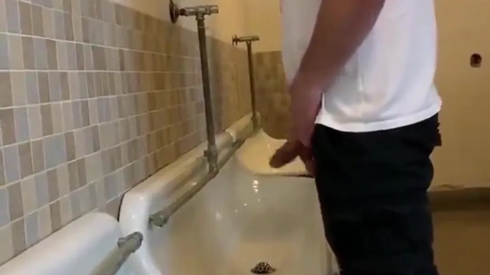 Compilation of urinal pissers & 3 hot dudes outside - ThisVid.com