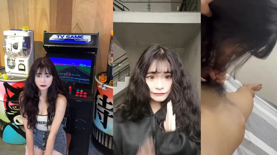 Contrast curly-haired girl blowjob  