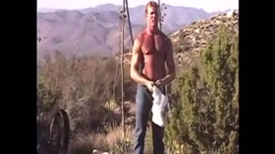 cowboy jerks off in public