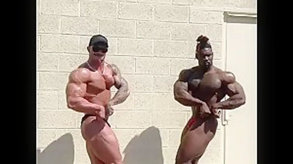 Cuba & Bryan synced flexing