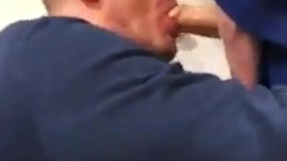 Cum addict filmed eating load at urinal - ThisVid.com