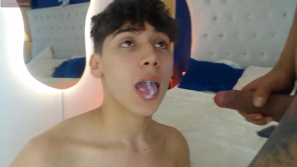 Cum in mouth during show