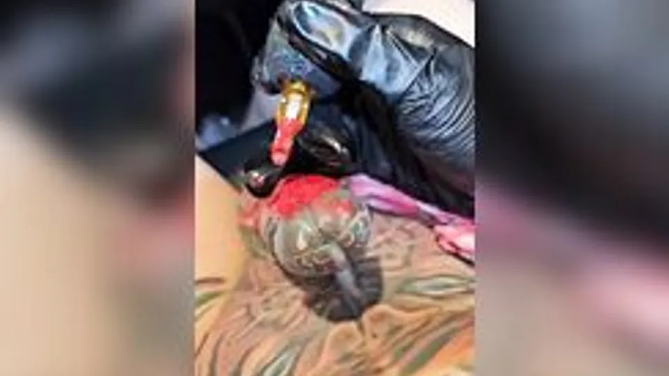 cum while cock tattooing