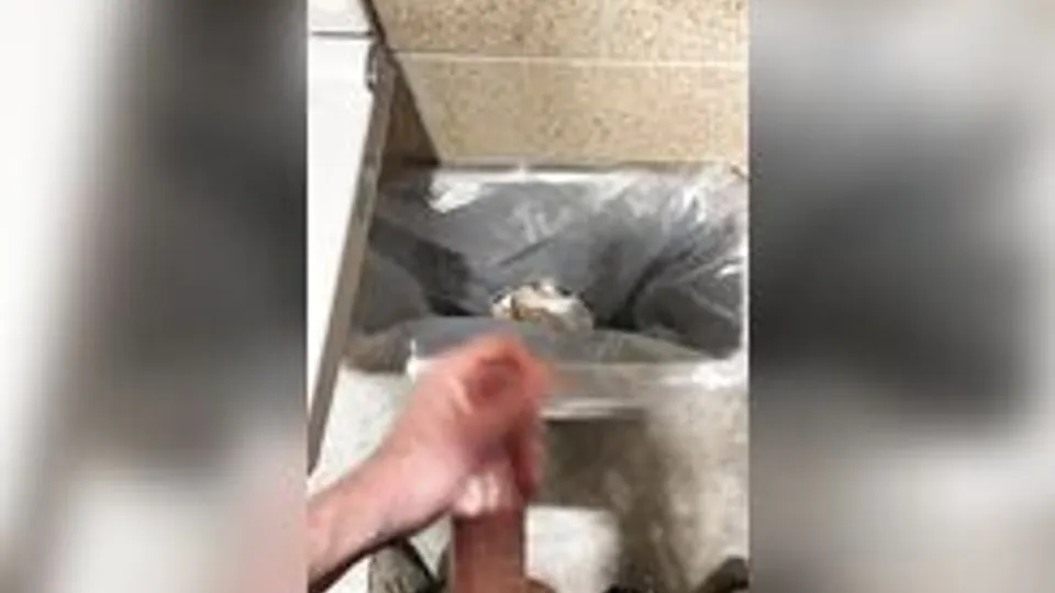 Cumming in the Trashcan-223