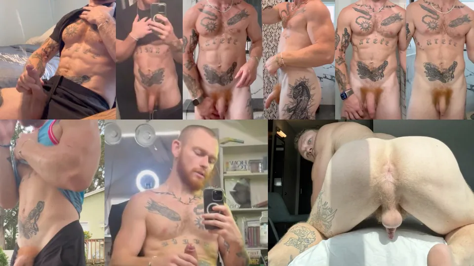 Cumpilation Redneck ginger jock showin, jerkin & cummin - ThisVid.com