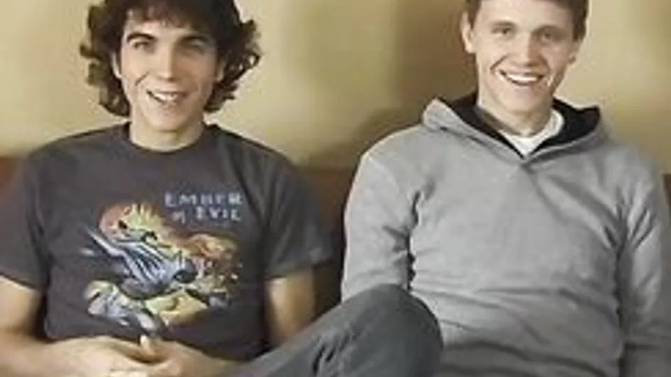 curious boys jerking together