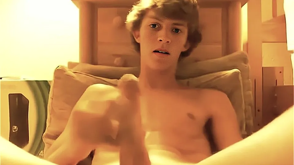 Curly Hair College Guy wanks off - AI Enhanced