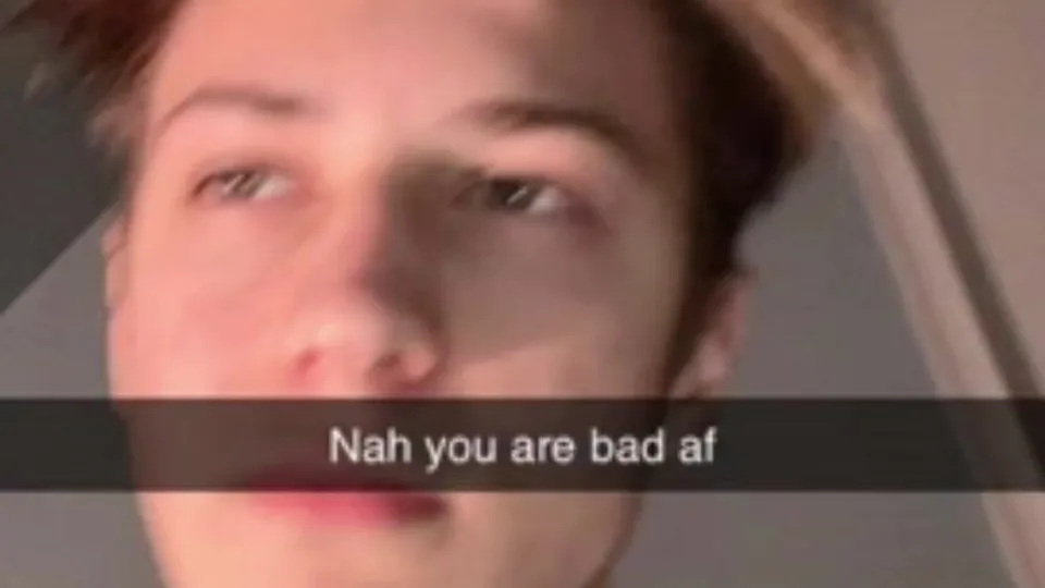 Cute american blonde snapchating jo