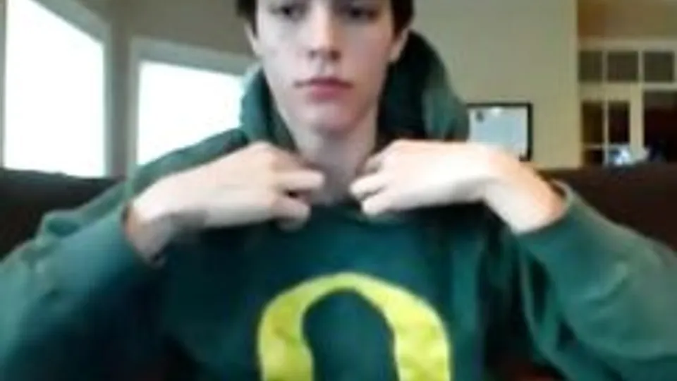 Blond Twink Masturbates in House