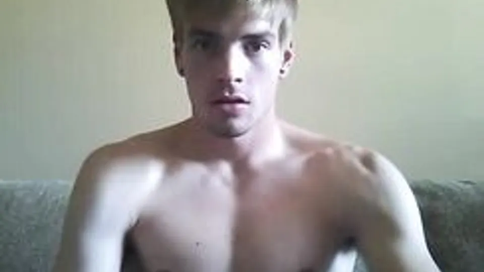 cute blonde jerking off