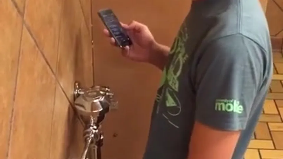 Cute boy caught at the urinal - ThisVid.com
