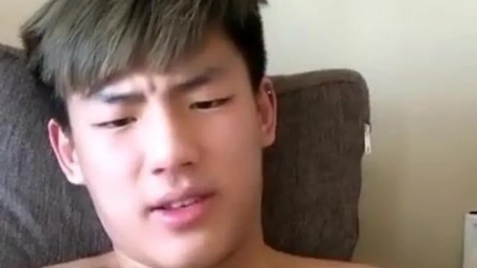 Asian College Boy Cums