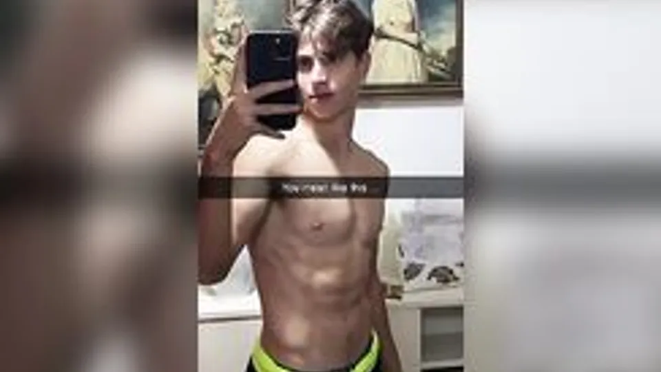 cute college guy snapchating jerks off clip