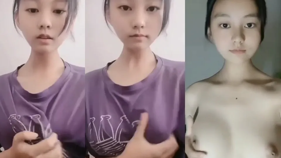 Cute college student sister has beautiful big breasts  