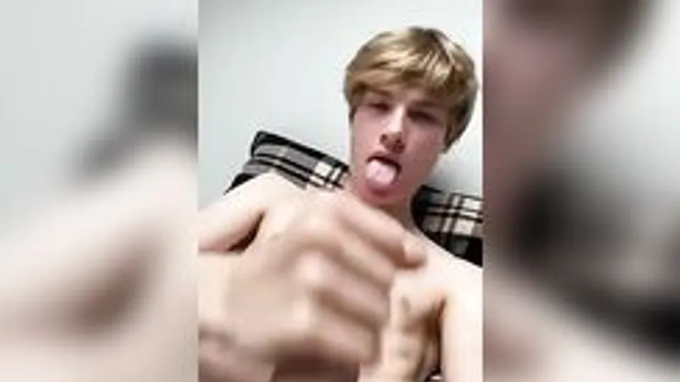 cute dutch blonde guy wanks