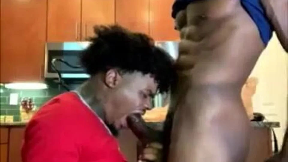 Cute guy giving his bro sloppy head - ThisVid.com