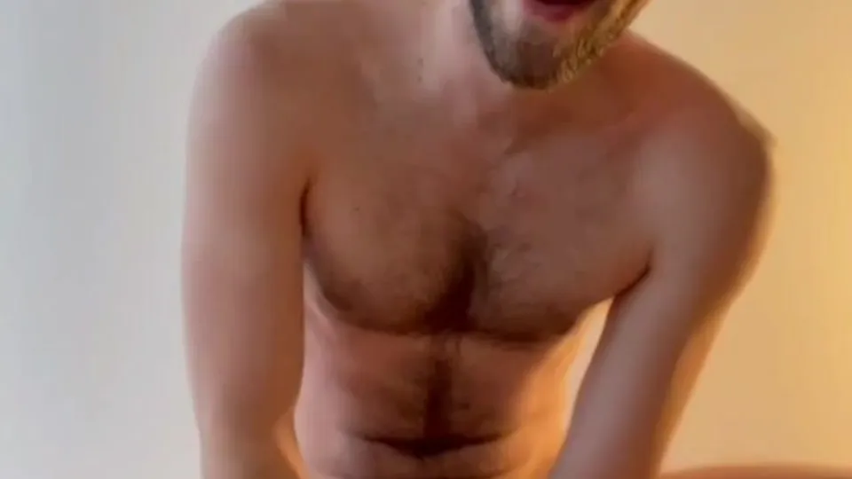 Cute Hairy Otter Takes on a Dildo and Cums - ThisVid.com