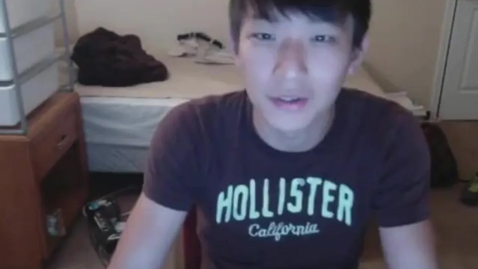 Korean Twink Teased by Girl