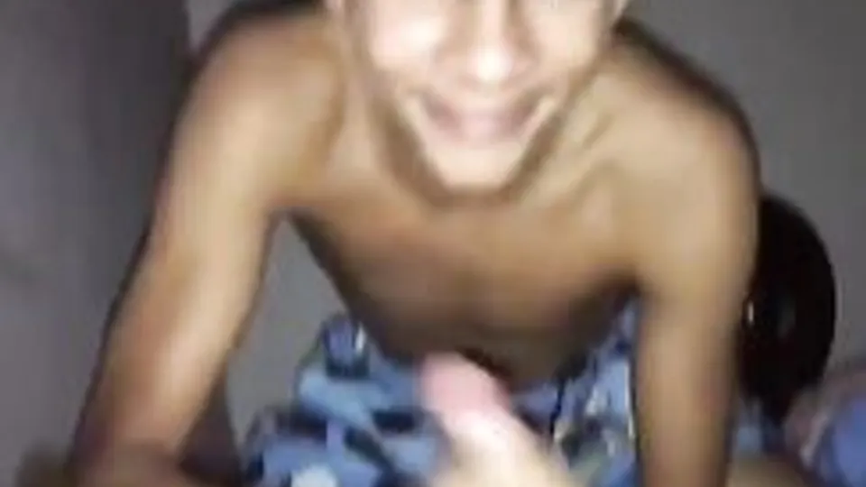 Cute Latino continues giving hand and blow job