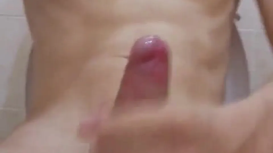 Cute nerdy chinese boy spurts cum