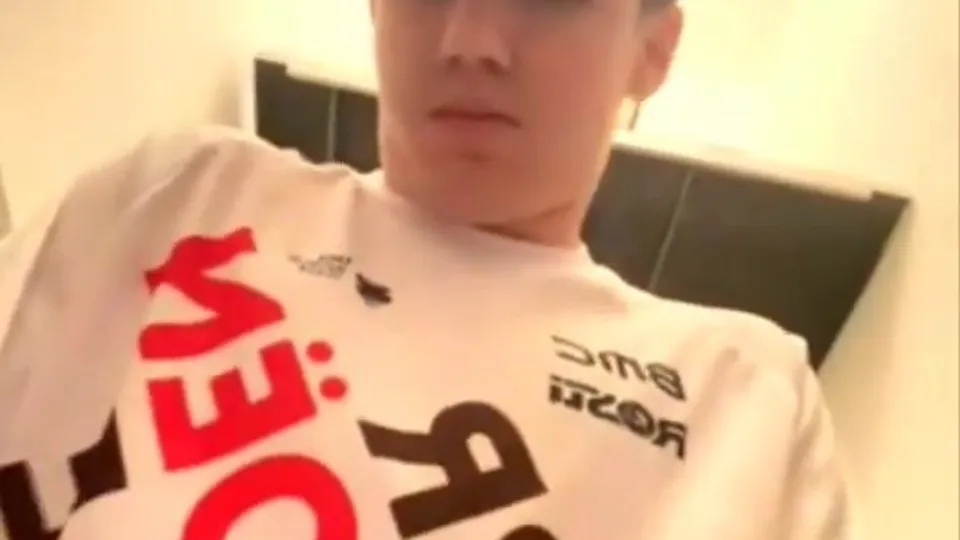 Cute soccer fan J/O on the toilet cam porn