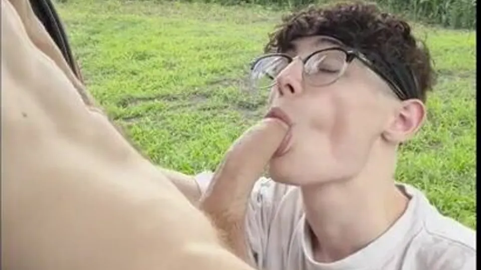 Cute top ginger get another nerdy to get sucked on the car