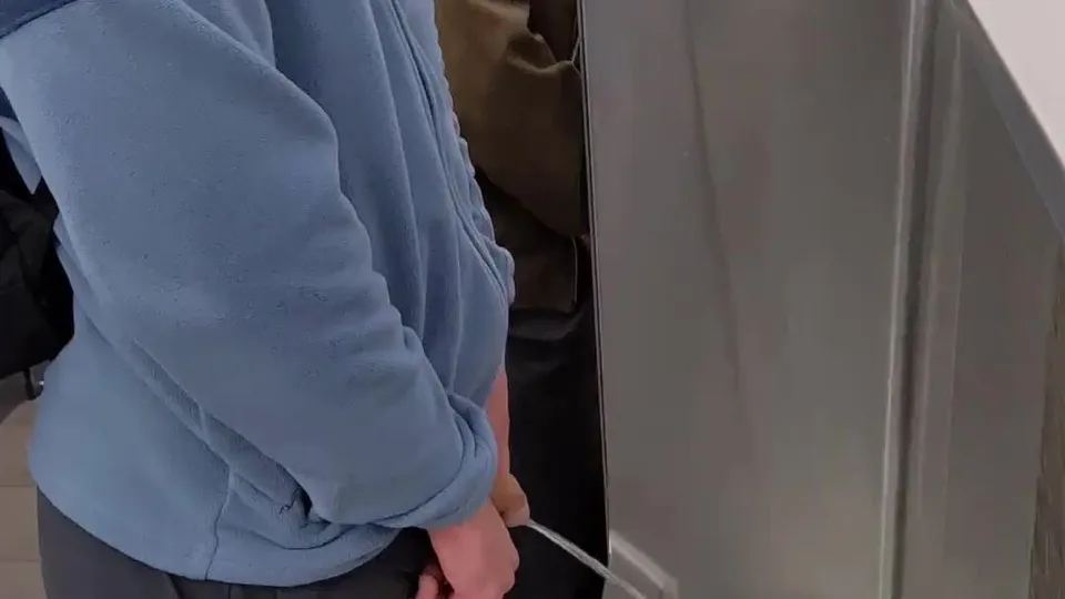 Cute trough pisser (Urinal spy #30) - ThisVid.com