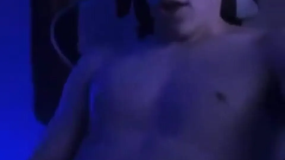 Glasses-Wearing Twink's Late-Night Strokes