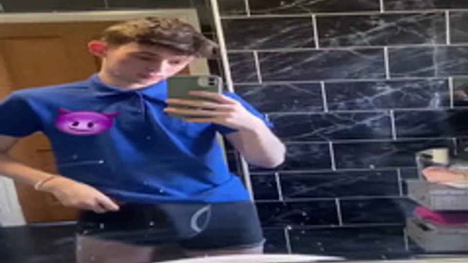 Cute white boy flashing his monster - video 2 - ThisVid.com
