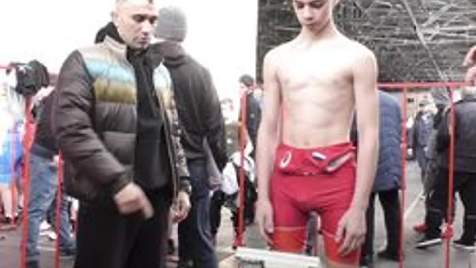Cute Wrestling Teen Weigh-in