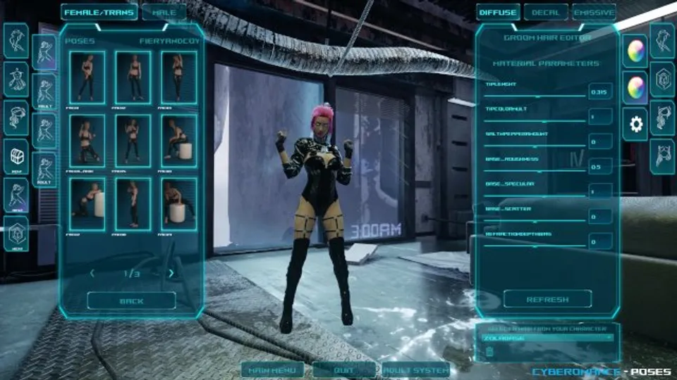 Cyberomance - Poses