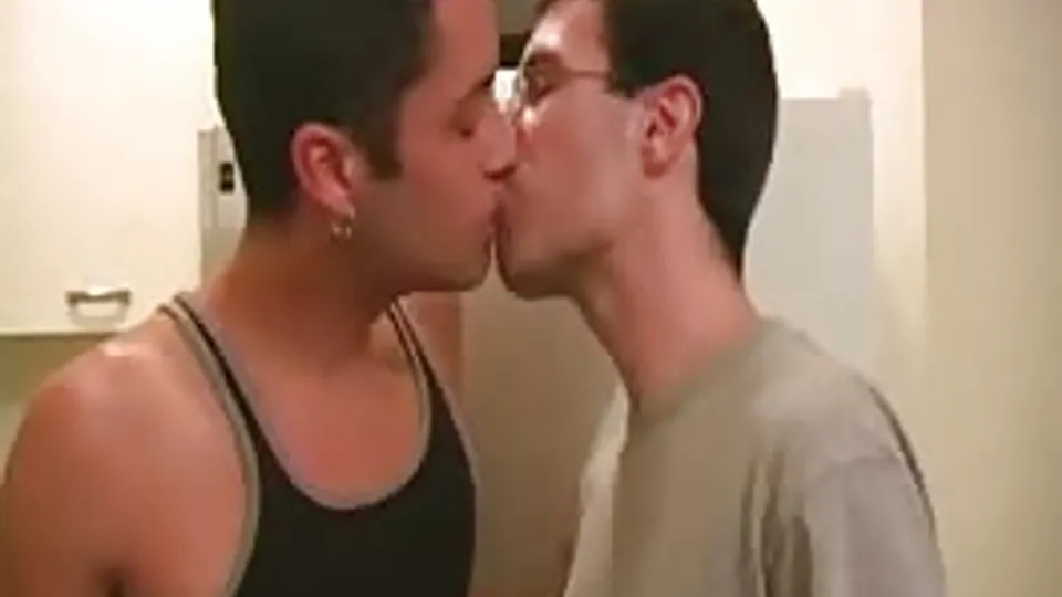 Dad and son swallow nurd