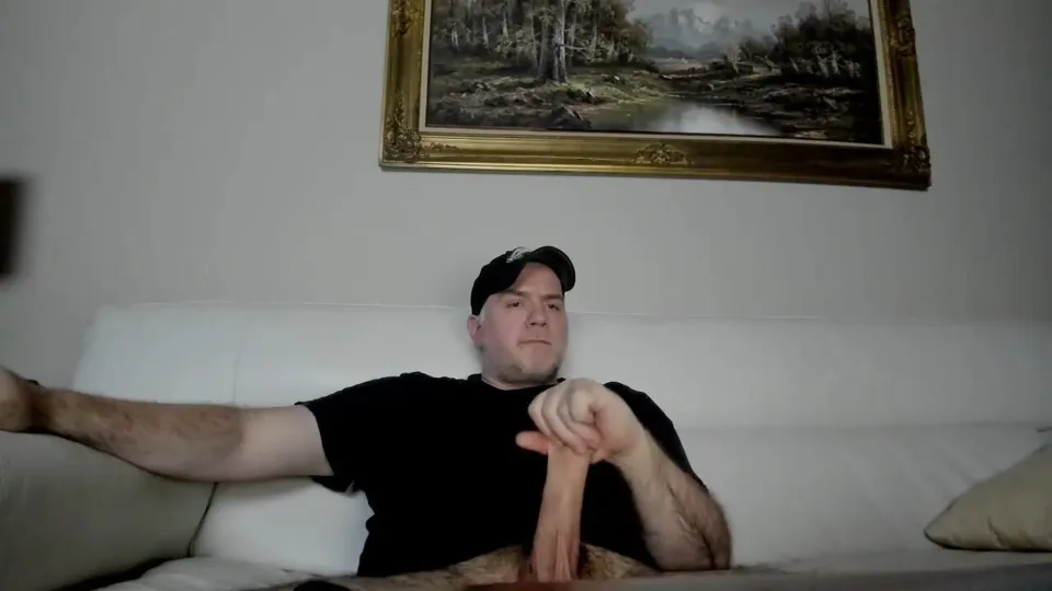 Daddy bear jerking his big thick cock nocum 1 - ThisVid.com