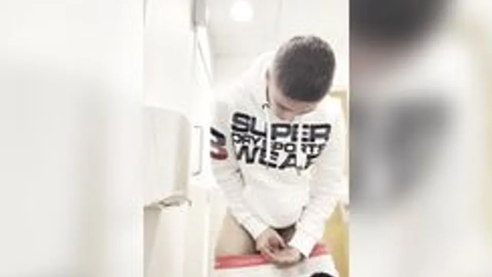 damn horny..pissing and cuming boy