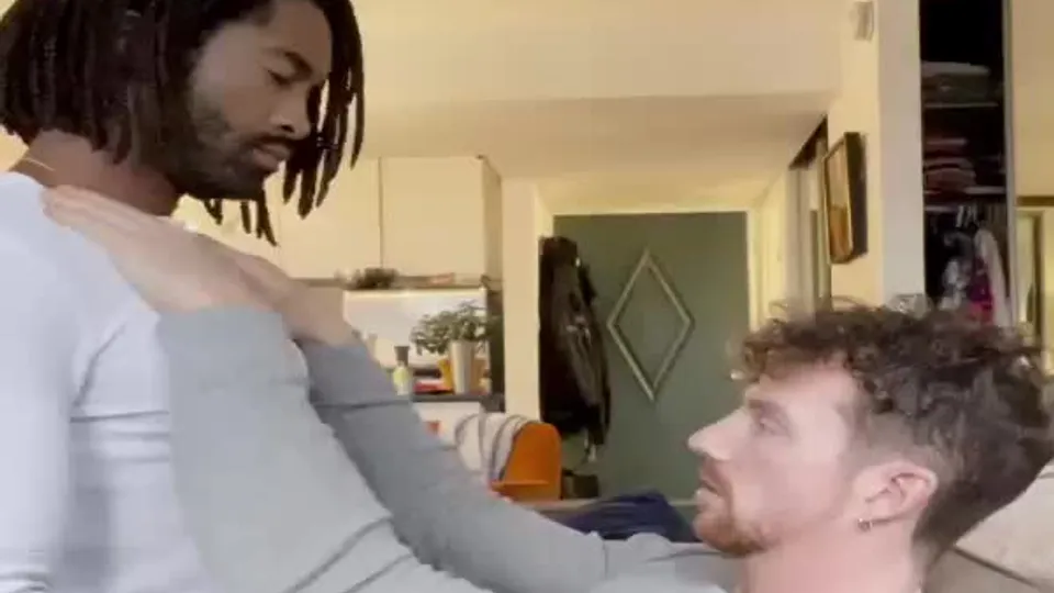 DavidAndPatrick Interracial Sexy Boyfriend Couple, Horny Black Delicious Chest Dude, White Hottie Husband, Anal Fuck (27).mp4