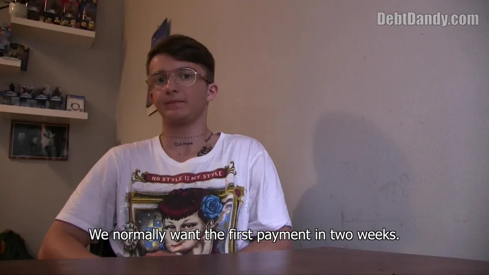 Gay Debt Payoff: Twink Sucks and Fucks for Cash