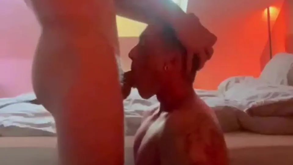 Deep throat - twink slave used
