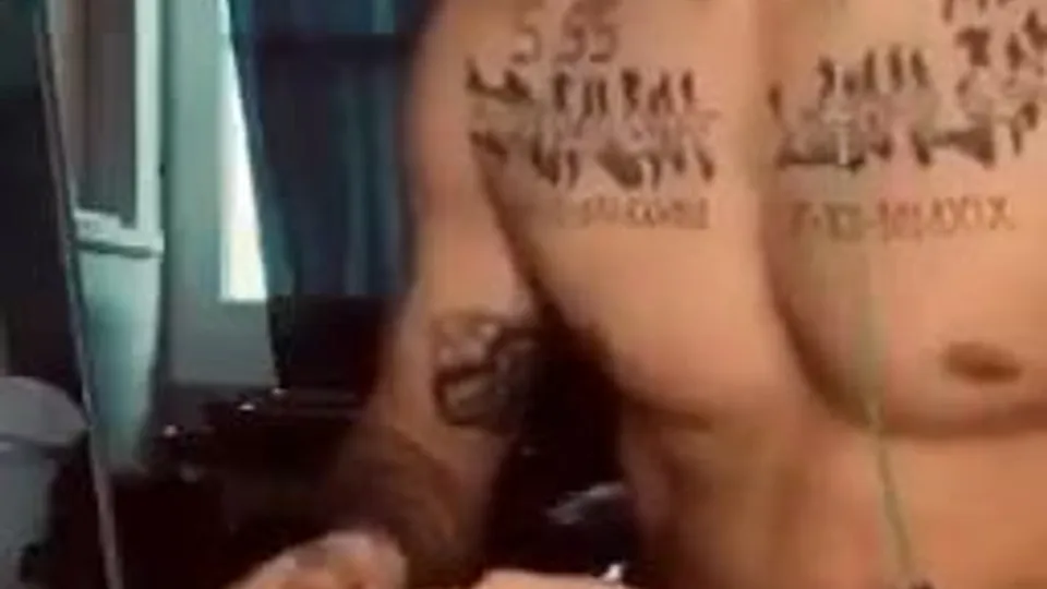 Tattooed Mixed-Race Guy in Gay Encounter